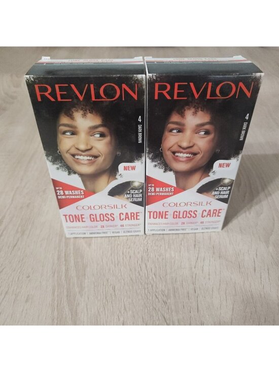 Revlon Other - Revlon ColorSilk Tone + Gloss + Care Dark Brown #4 2 Pack New